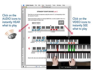 Interactive piano lessons